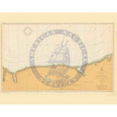 Historical Nautical Chart 23-3-1913: NY, Lake Ontario Little Sodus Bay Year 1913